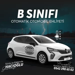 Hacıoğlu Sürücü Kursu Kandıra B SINIFI Otomatik OTOMOBİL EHLİYETİ