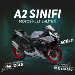 Hacıoğlu Sürücü Kursu Kartepe A2 SINIFI 600cc MOTOSİKLET EHLİYETİ Kartepe Sürücü Kursu Kartepe A2 SINIFI 600cc MOTOSİKLET EHLİYETİ