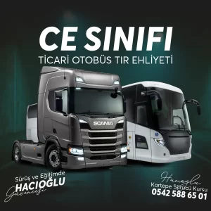Hacıoğlu Sürücü Kursu Kartepe CE SINIFI TİCARİ OTOBÜS TIR EHLİYETİ Kartepe Sürücü Kursu Kartepe CE SINIFI TİCARİ OTOBÜS TIR EHLİYETİ